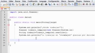 tutoriales java; 3 uso de Scanner