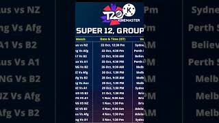 ICC Men's T20 World Cup 2022 Schedule - Must Watch #t20worldcup