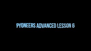 Python Advanced Lesson 6