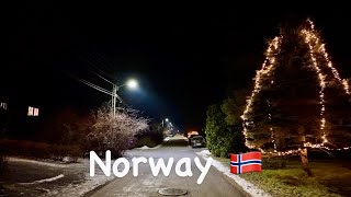 Christmas Eve Midnight Walking Tour 🎅 | Norway 🇳🇴 | December 2024 | 4K | ASMR