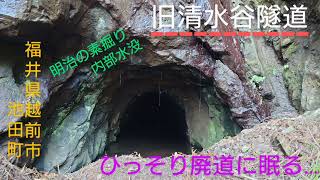 廃道の先に『初代 清水谷隧道』を訪ねる… 福井県今立郡池田町〜越前市西河内町