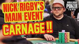 MEGA COMPILATION: Nicholas Rigby's Crazy Aggression at the 2023 WSOP Main Event