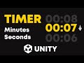 Timer in Unity : How to create Timer Minutes Seconds in unity | Unity Tutorial