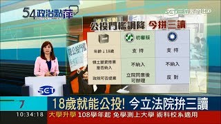 搶年輕選票!18歲就能公投拼三讀 門檻大幅調降恐成民粹公投?｜主播 黃倩萍｜【54政治點萍】20171212｜三立新聞台