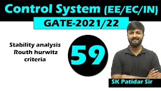 Lec 59 Stability analysis | Routh hurwitz criteria