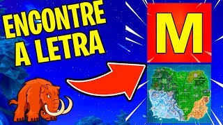 VASCULHE A LETRA M NA CRATERA EMPOEIRADA AONDE ENCONTRAR - Fortnite