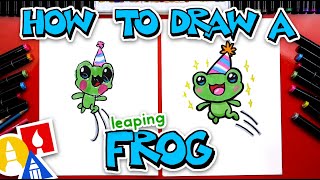 How To Draw A Frog Leaping For Leap Day