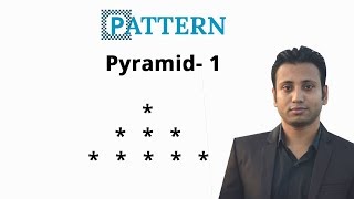 C programming Bangla Tutorial 5.153 : Pattern | part-12 (Pyramid I)