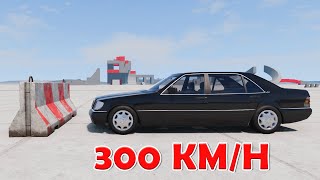 Cars VS Concrete Barrier - BeamNG Drive