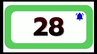 28 Seconds Countdown Timer With Sound Effect COLOR 4K HD 1080