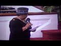 General Supervisor Mother Willie Mae Rivers Sept 09 paying tribute to the late Mother Odell BrownFWC