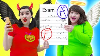 ANGEL VS DEMON STUDENT | CRAZY GOOD & BAD CONTROL RULE MY SCHOOL LIFE BY CRAFTY HACKS