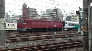 2020年7月9日　転用改造を終えEF81 139に牽引されて秋田から帰ってきたE257系 NB-07(NC-32)編成、平日に運転される特急｢スワローあかぎ｣ 651系1000番台  JR高崎駅