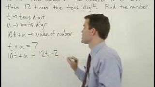 Digit Word Problems - MathHelp.com - Algebra Help Digit Word Problems - MathHelp.com - Algebra Help