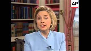 USA: HILLARY CLINTON IN SATELLITE LINK UP WITH SWITZERLAND