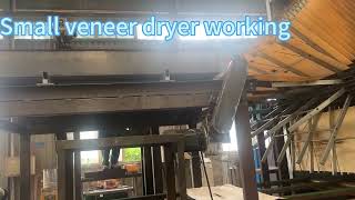 Small veneer dryer machine working