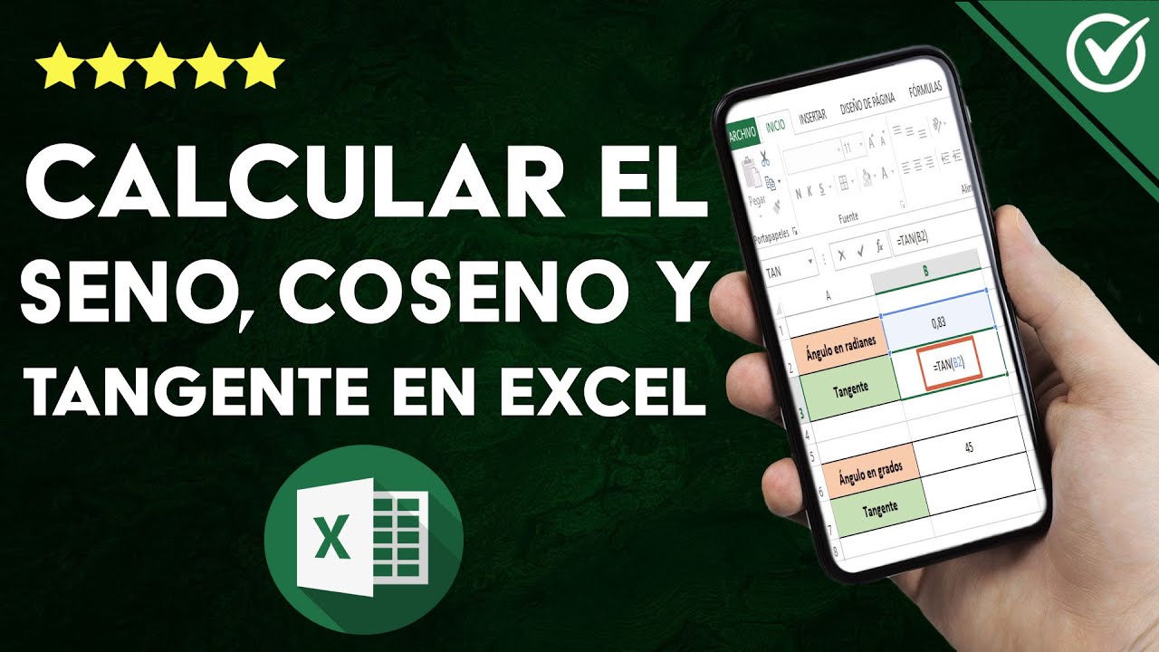 ¿Cómo Calcular El Seno, Coseno Y Tangente En EXCEL Usando Funciones De ...