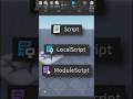 Scripts, Localscripts, and Modulescripts explained in under a MINUTE | Roblox Studio #roblox #lua