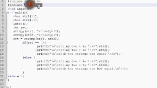 TAMIL STRCMP FUNCTION IN C PROGRAM