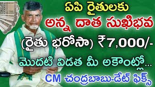 అన్న దాత సుఖిభవ 7,000 మొదటి విడత రైతుల అకౌంట్లో ఆరోజే|Ap Annadaatha sukhibava scheme latest news