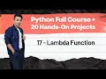 📙 17 - Lambda Function | Python Full Course + 20 Hands On Projects