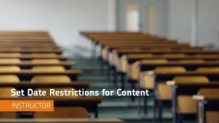 Pulse Dates - Set Date Restrictions for Content - Instructor
