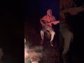 Aaron Stephens plays Old Zip Coon to Clif, Copper, Mexico, and me on Deering Goodtime by the fire