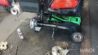 HONDA ATV RIGHT REAR AXLE BEARING CHANGE AND BRAKE SERVICE, Rancher, Foreman