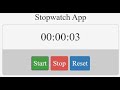 stopwatch app using html css and js || bootstrap|| vanilajs