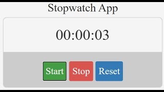 stopwatch app using html css and js || bootstrap|| vanilajs