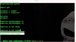VIM Line Autocompletion - BASH - Linux