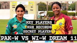 Pak-w vs Wi-w Dream11 team, today's match prediction | Pakistan vs west Indies | #PAKvsWI #Dream11