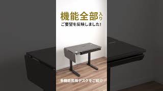 電動昇降式デスク（引き出し付き 天板角度調節機能付き 天板拡張機能付き 座りすぎ防止 高さメモリー付）100-ERD038M