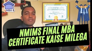 NMIMS MBA PROCESS TO ORDER HARD COPY OF FINAL CERTIFICATE | NMIMS MBA IN OPERATION