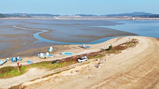 뾰족한 바다 한가운데 노지에서 간단하게 차박 하룻밤 카니발차박 simple car camping