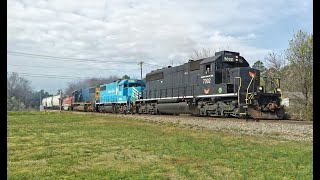 L\u0026C Train 12 With G\u0026O Leader 7092 At Chester SC On The L\u0026C Mainline. 3-9-2020