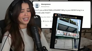 Valkyrae SPEAKS UP after the HATE TWEETS about her MOMS HOUSE