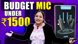 Best Wireless Mic for YouTube🔥Budget Wireless Mic Under ₹1500🔥 Grenaro S12 Pro