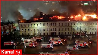 Strong fire in a military hospital in Russia’s Tula city where soldiers were being treated