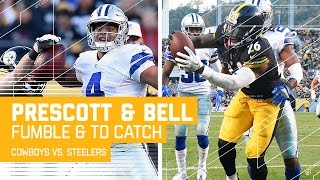 Prescott's Fumble Sets Up Big Ben's TD Pass to Bell! | Cowboys vs. Steelers | NFL