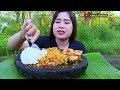 spicy viral⁉️ mukbang seblak cobek rafael 100 of rawit chillies indomie seblak cobek raw chili