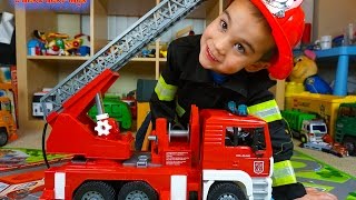 Fire Trucks for Kids! Emergency Vehicles & Firefighter Costume Pretend Play | JackJackPlays