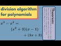 Abstract Algebra | The division algorithm for polynomials.