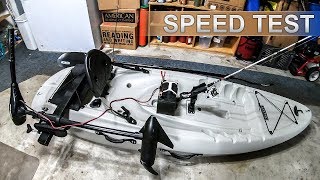 Kayak speed test with Minn Kota Endura C2 30 on Lifetime Hydros 85 Angler Kayak