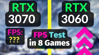 RTX 3060 12GB vs 3070 8GB TEST in 8 GAMES - 1080p 1440p 4K