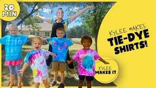 Kylee Makes Tie-Dye Shirts! How to Make Five Different Designs with Two Minute T