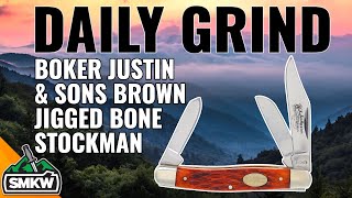 Boker Justin \u0026 Sons Brown Jigged Bone Stockman