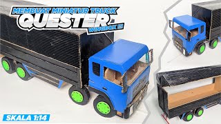 MEMBUAT MINIATUR TRUCK UD QUESTER WINGBOX DARI KARDUS || HANDMADE