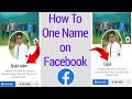 How To Make Single Name On Facebook | remove last name on facebook