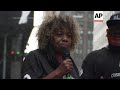 black lives matter activists hold nyc rally